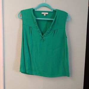 Bright Green TK Sleeveless Viscose Blouse | Size MP